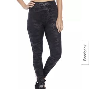 Spanx Faux Leather Camo Matte Leggings Size 1X